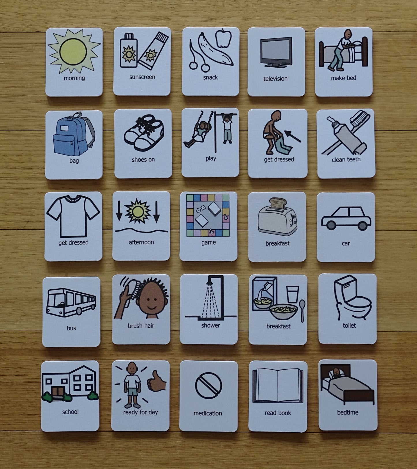 Daily Routine Visual Aid, Visual aid for children to understand daily tasks, Children's routine visual aid