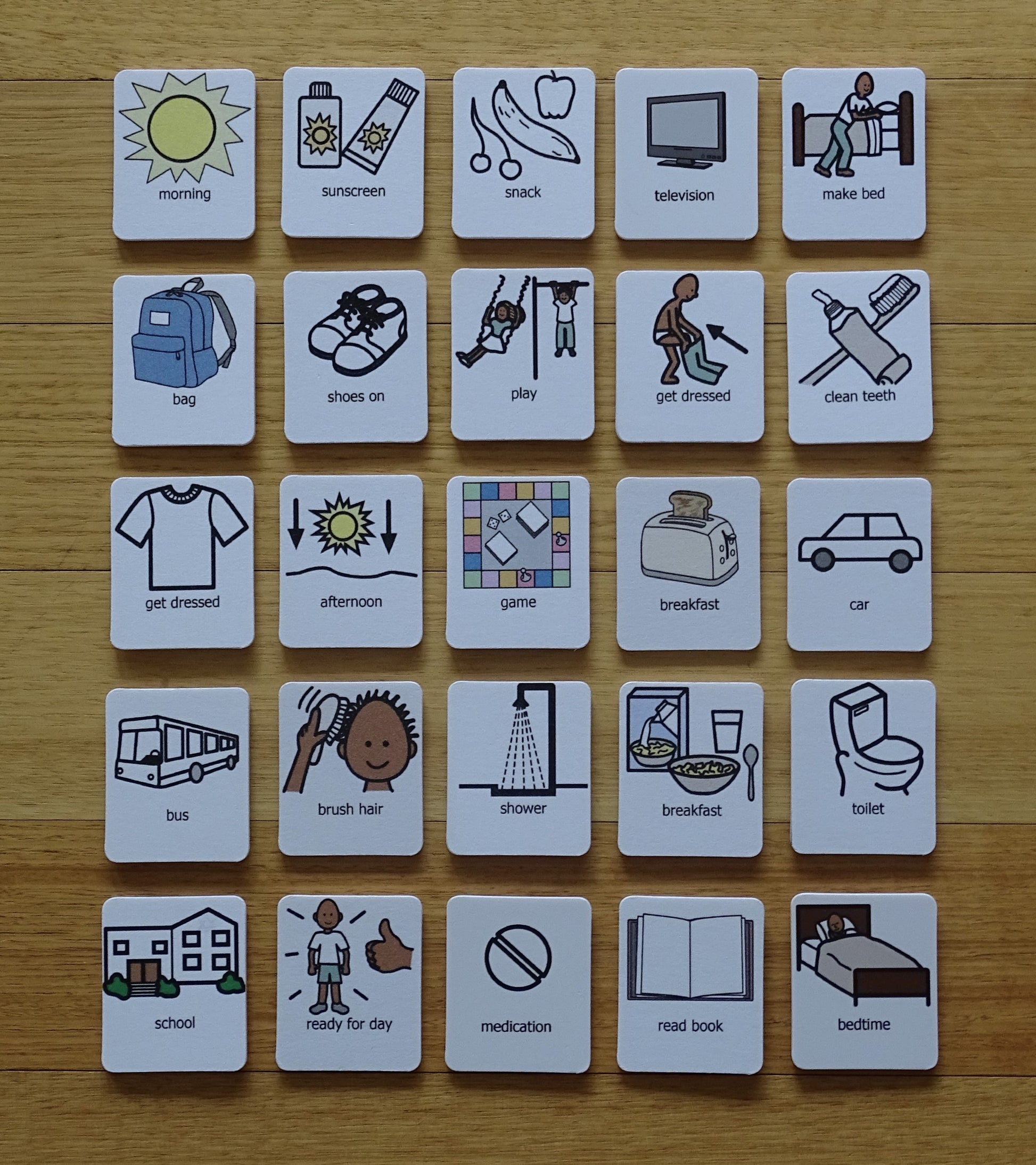 Daily Routine Visual Aid, Visual aid for children to understand daily tasks, Children's routine visual aid