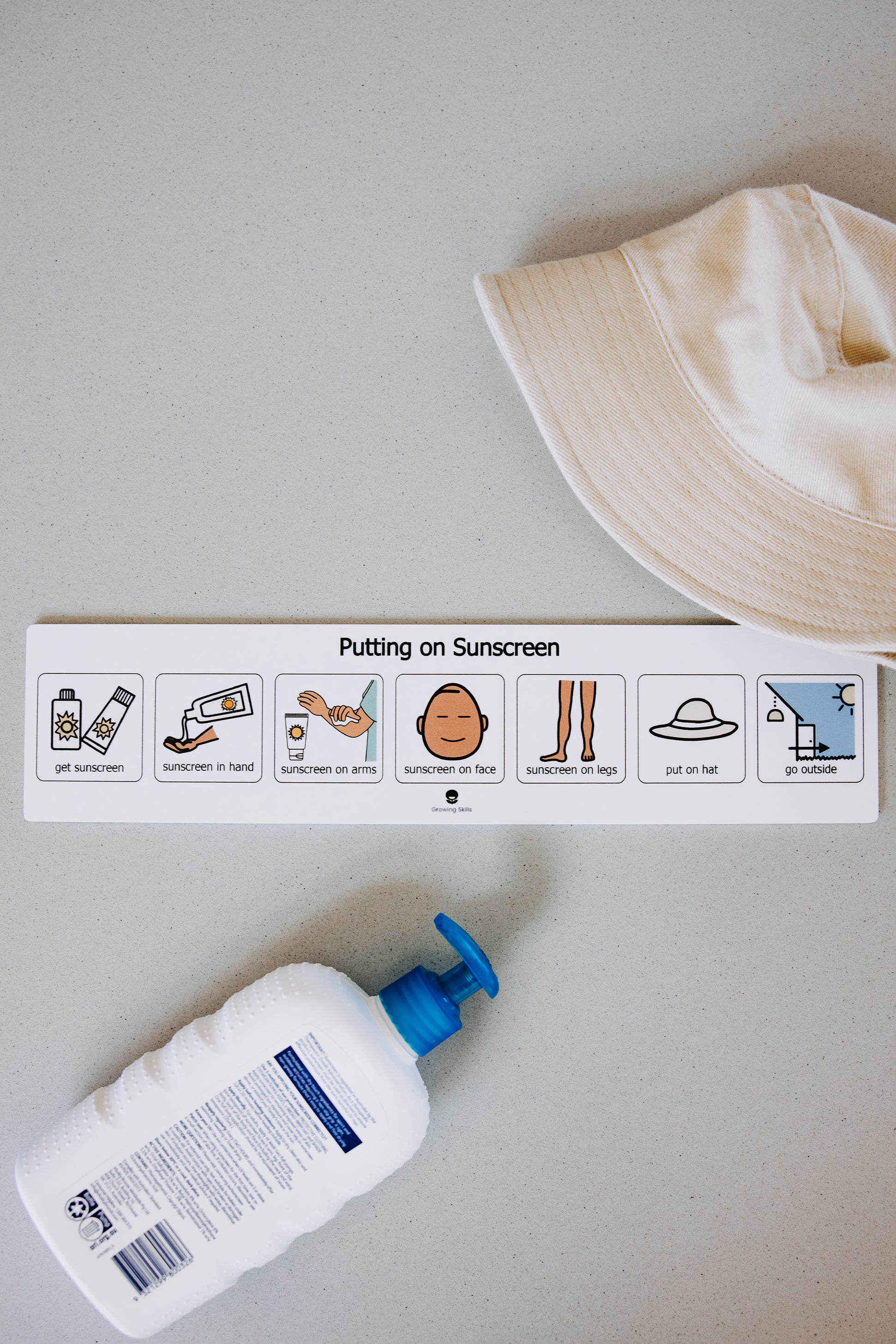 Putting On Sunscreen Social Visual Aid