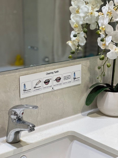 Cleaning teeth visual aid, Visual aid for kids on how to brush their teeth, kids hygiene