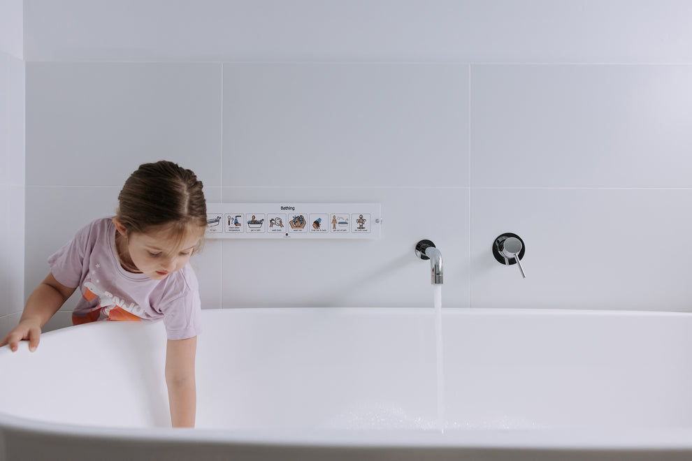 Bathtime Routine Visual Bathing Visual Aid for Kids | Calm Bath Time Routines – Growing Skills ...