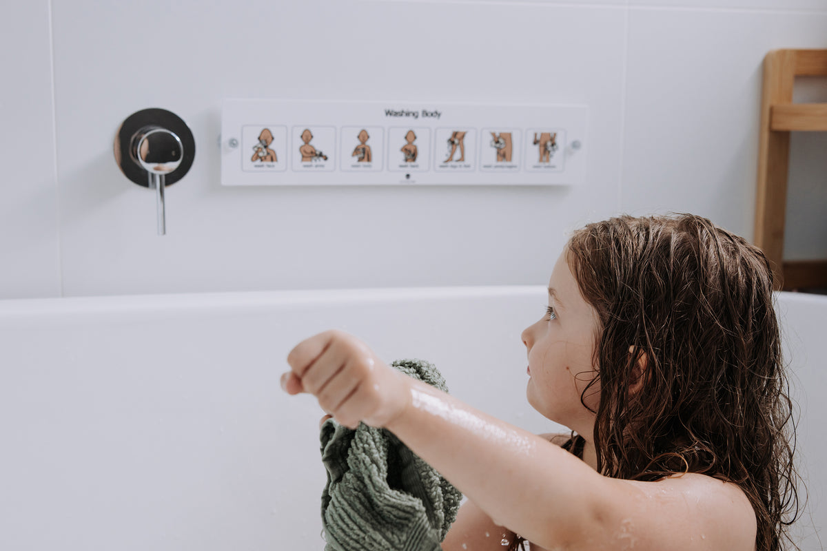 Visual Routine For Washing Body Washing Body Visual Aid for Kids | Step-by-Step Body Washing – Growing ...